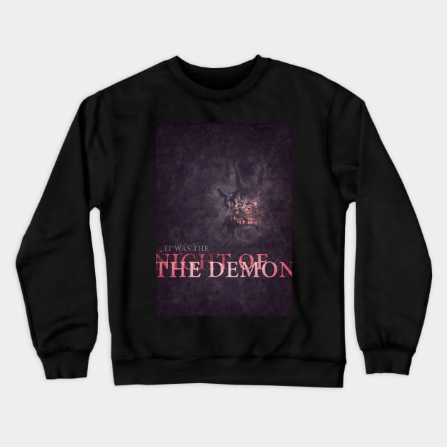 Night of the Demon Crewneck Sweatshirt by BethsdaleArt